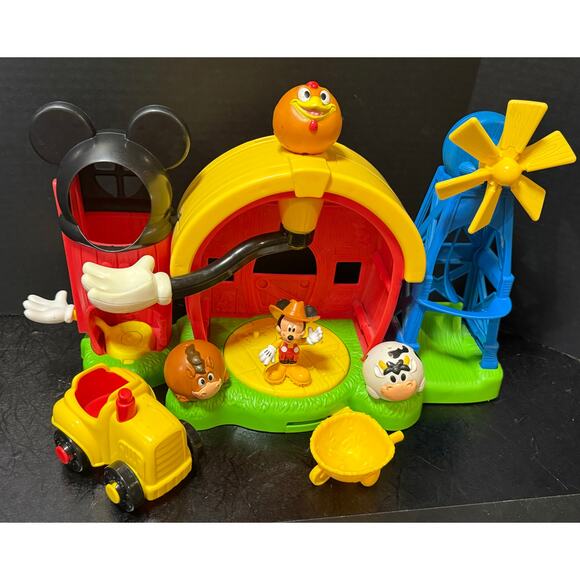 MICKEY MOUSE CLUBHOUSE BARNYARD DANCE FARM PLAY SET - Picture 1 of 7